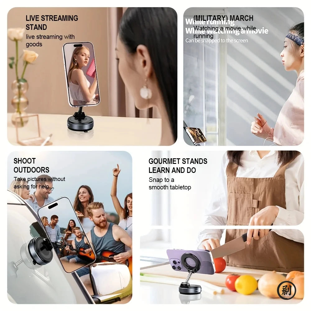 360° Magnetic Vacuum Phone Mount