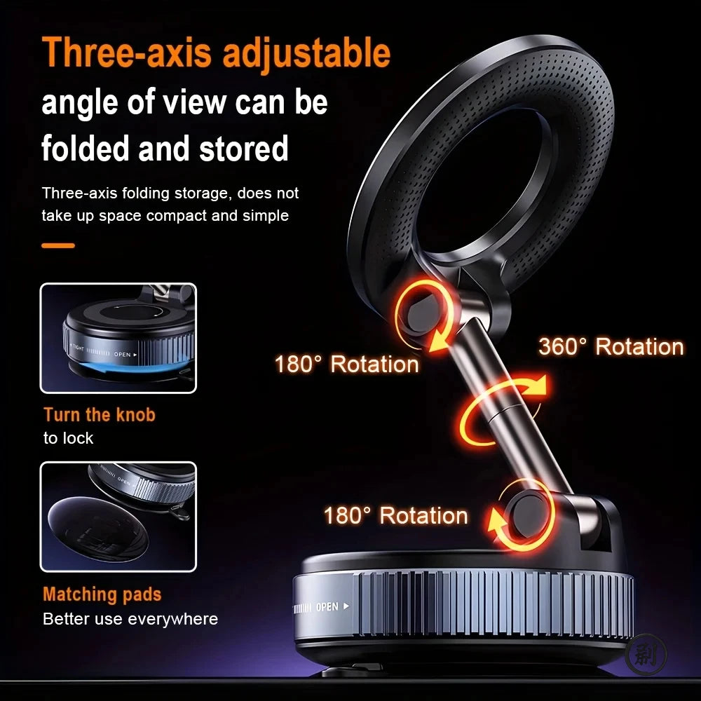 360° Magnetic Vacuum Phone Mount